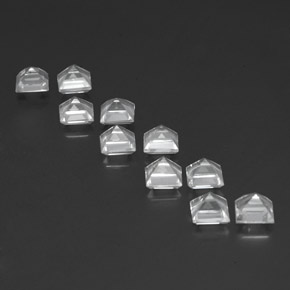 Gemas de topacio blanco natural de 8,32 ct, cuadrado, VVS
