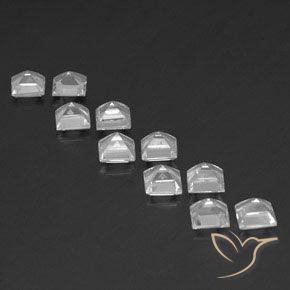 Gemas de Topacio Blanco natural de 8.32 ct, Cuadrado, VVS