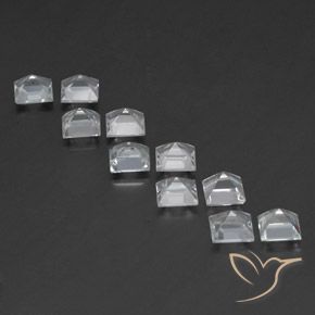 Gemas de Topacio Blanco natural de 8.26 ct, Cuadrado, VVS