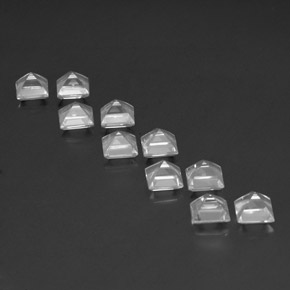 Gemas de topacio blanco natural de 8,36 ct, cuadrado, VVS