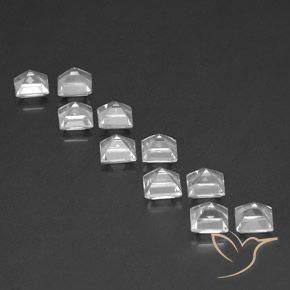 Gemas de Topacio Blanco natural de 8.28 ct, Cuadrado, VS