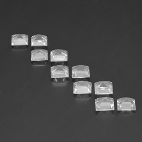 Gemas de topacio blanco natural de 7,41 ct, cuadrado, VVS-VS