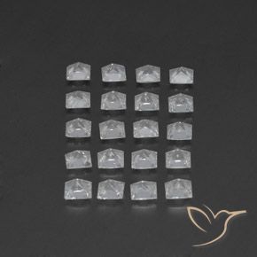 Gemas de Topacio Blanco natural de 4.97 ct, Cuadrado, VS-SI