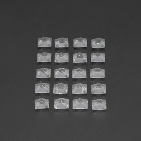 Gemas de topacio blanco natural de 4,91 ct, cuadrado, VS-SI