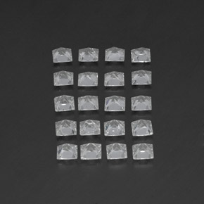Gemas de topacio blanco natural de 5,02 ct, cuadrado, VS-SI