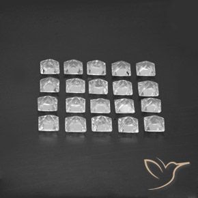 Gemas de Topacio Blanco natural de 5.27 ct, Cuadrado, VS