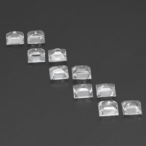 Gemas de topacio blanco natural de  ct, cuadrado, VVS-VS