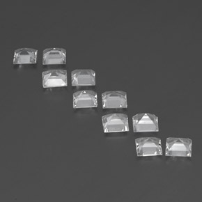 Gemas de topacio blanco natural de  ct, cuadrado, VVS-VS