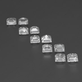 Gemas de topacio blanco natural de 7,92 ct, cuadrado, VVS-VS