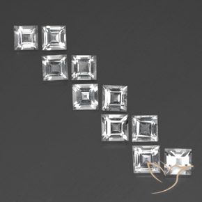 8.49ctw Natural Blanco Topacio, Cuadrado, VVS-VS
