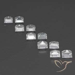Gemas de Topacio Blanco natural de 8.49 ct, Cuadrado, VVS-VS