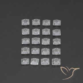 Gemas de Topacio Blanco natural de 4.81 ct, Cuadrado, VS-SI