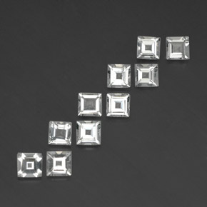 Gemas de topacio blanco natural de  ct, cuadrado, VVS-VS