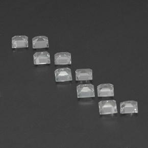 Gemas de topacio blanco natural de  ct, cuadrado, VVS-VS