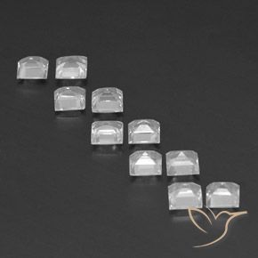 Gemas de Topacio Blanco natural de 4.02 ct, Cuadrado, VS