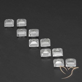 Gemas de Topacio Blanco claro natural de 4.21 ct, Cuadrado, VS