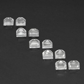 Gemas de topacio blanco natural de 5,06 ct, cuadrado, VS