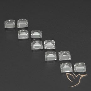 Gemas de Topacio Blanco claro natural de 4.26 ct, Cuadrado, VVS-VS