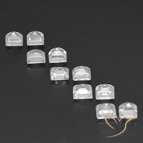 Gemas de Topacio Blanco claro natural de 5.27 ct, Cuadrado, VVS-VS