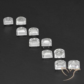 Gemas de Topacio Blanco claro natural de 4.78 ct, Cuadrado, VVS-VS
