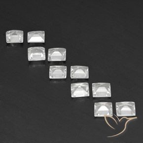 Gemas de Topacio Blanco natural de 3.87 ct, Cuadrado, VVS-VS