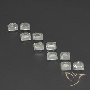 Gemas de Topacio Blanco cálido natural de 4.51 ct, Cuadrado, VVS-VS