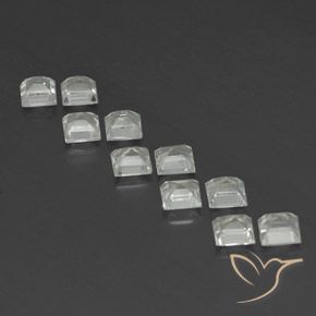 Gemas de Topacio Blanco cálido natural de 4.80 ct, Cuadrado, VVS-VS