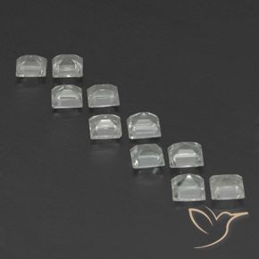 Gemas de Topacio Blanco cálido natural de 4.40 ct, Cuadrado, VS