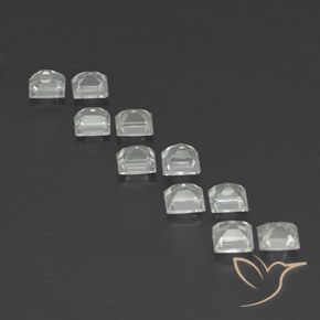 Gemas de Topacio Blanco cálido natural de 3.91 ct, Cuadrado, VVS-VS