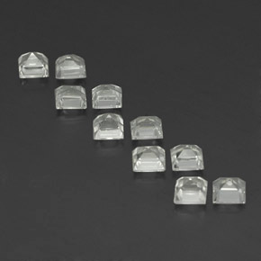 Gemas de topacio blanco natural de  ct, cuadrado, VVS-VS