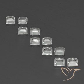 Gemas de Topacio Blanco cálido natural de 3.99 ct, Cuadrado, VS