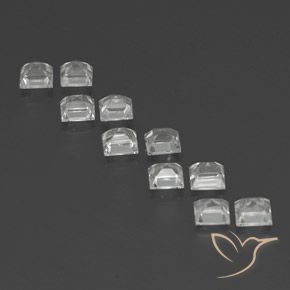 Gemas de Topacio Blanco cálido natural de 4.17 ct, Cuadrado, VS