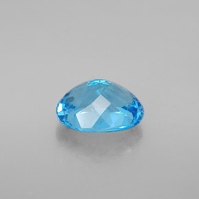Topacio azul natural de 4,79 ct, corte óvalo, VVS-VS