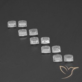 Gemas de Topacio Blanco natural de 3.35 ct, Cuadrado, VVS-VS