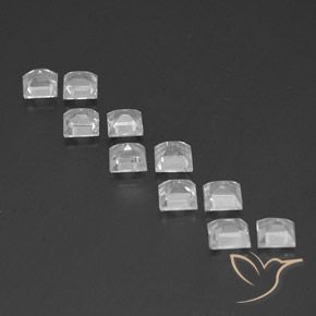 Gemas de Topacio Blanco natural de 4.20 ct, Cuadrado, VVS-VS