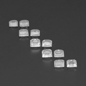 Gemas de topacio blanco natural de 3,12 ct, cuadrado, VVS-VS