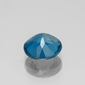 Topacio azul natural de 2,24 ct, corte redondo, VVS-VS