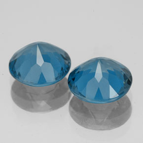 Gemas de topacio azul natural de  ct, corte redondo, VS