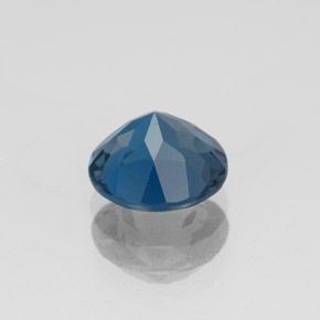 Topacio azul natural de 2,00 ct, corte redondo, VVS