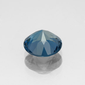 Topacio azul natural de 2,13 ct, corte redondo, VS