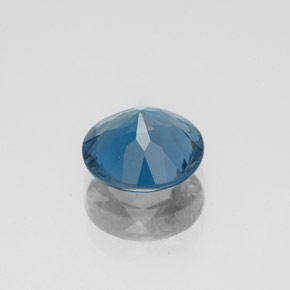 Topacio azul natural de 1,75 ct, corte redondo, SI