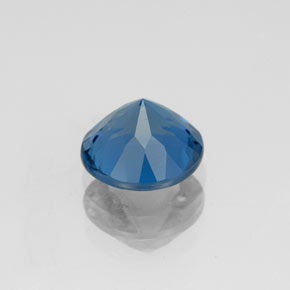Topacio azul natural de 1,93 ct, corte redondo, VS