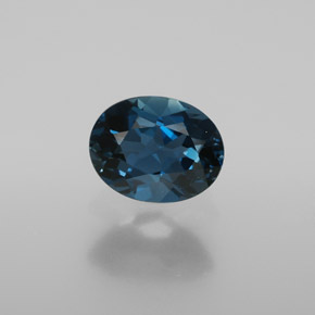 Topacio azul natural de 2,00 ct, corte óvalo, VVS