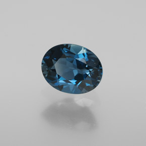 Topacio azul natural de 2,00 ct, corte óvalo, VVS