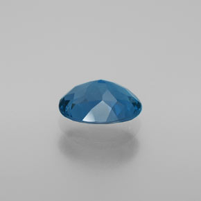 Topacio azul natural de 2,02 ct, corte óvalo, VVS