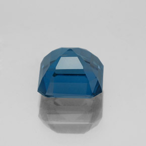 Topacio azul natural de 3,34 ct, corte esmeralda, SI
