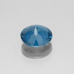 Topacio azul natural de 1,90 ct, corte redondo, SI