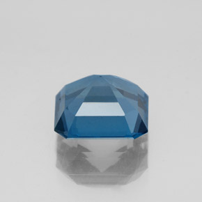 Topacio azul natural de 2,70 ct, corte esmeralda, VS-SI