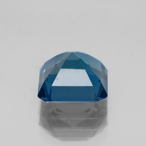 Topacio azul natural de 3,03 ct, corte esmeralda, VVS