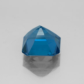 Topacio azul natural de 2,85 ct, corte esmeralda, VS-SI